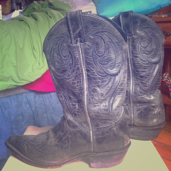 Justin bent rail cowboy boots sz 9
