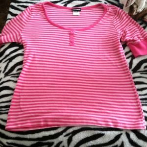 Pink stripped tee hardly ever worn