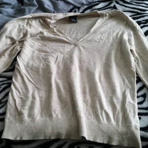 Light tab v-neck long sleeve