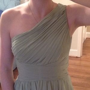 Pear colored knee length dress