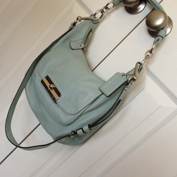 COACH blue soft leather bag - Picture 2 of 4
