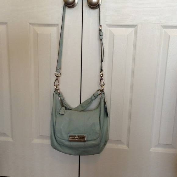 COACH blue soft leather bag - Picture 3 of 4