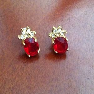 *SOLD* Ruby-like Earrings