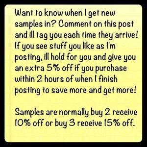 Sample sale notifications!