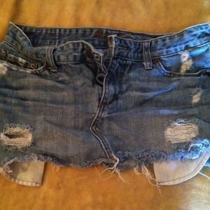 Jean skirt. A&f