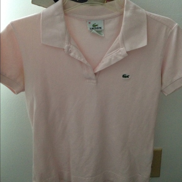 Baby pink Lacoste polo
