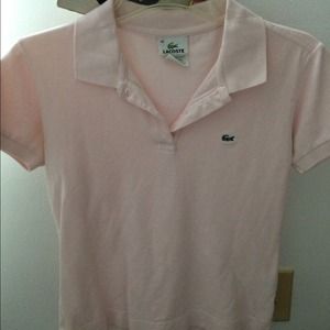 Baby pink Lacoste polo