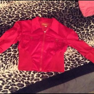 Red silk jacket