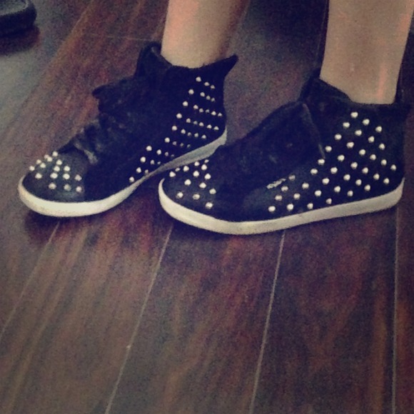 Sugar studded hightop sneakers