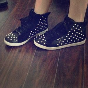 Sugar studded hightop sneakers