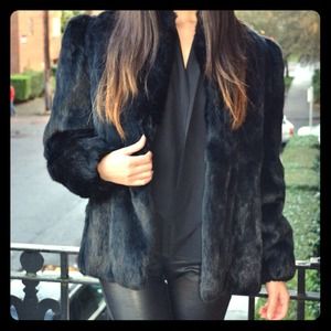 Authentic Sergio Valente Rabbit Fur Coat