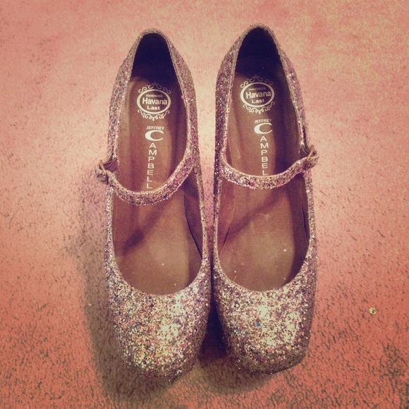 Heeless Glitter Glam Jeffrey Campbell Platform.