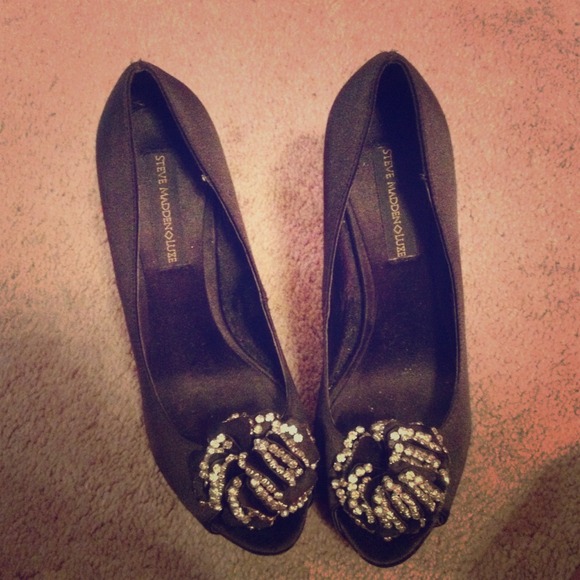 Cute Little Black Satin Pump