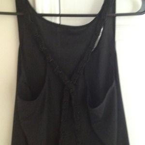 Long black tank top