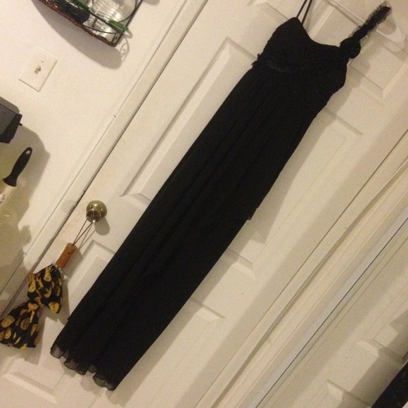 One Shoulder Elegant Long Black Dress