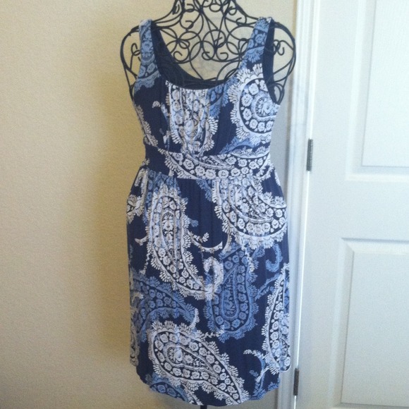 🚫SOLD IN BUNDLE Blue paisley dress