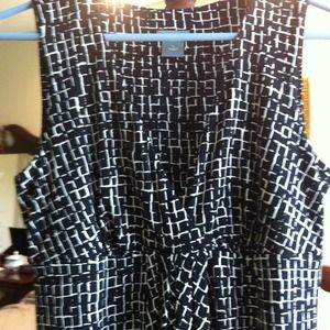 Ann Taylor black and white dress