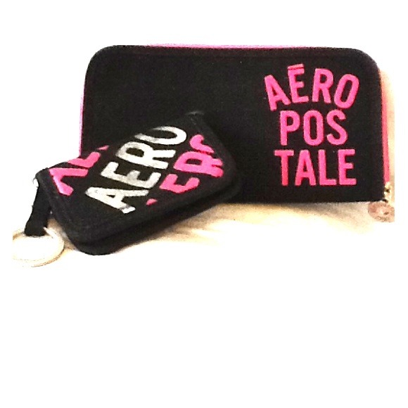 Coordinating Aeropostale clutch and id wallet.