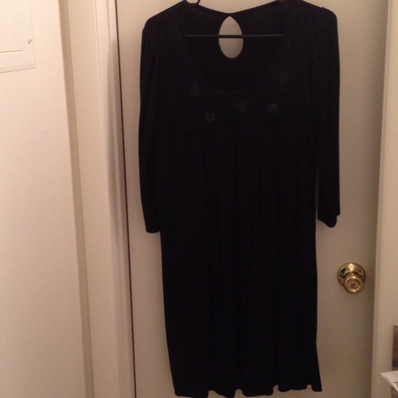 "Green Dragon" Black dress with unique design.