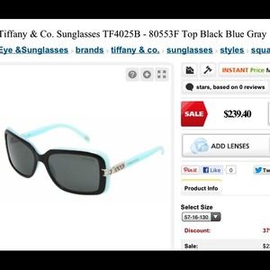 Authentic Tiffany and Co. Sunglasses!!
