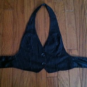 Black stripped vest