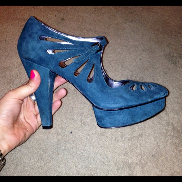Nine West turquoise suede shoes - Picture 3 of 4