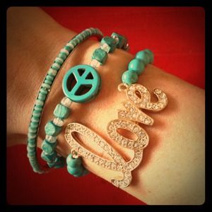 Three bracelets (arm candy)