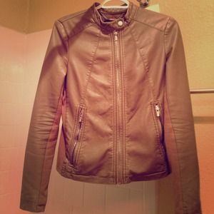🎀Brown/Tan EXPRESS Leather Jacket!