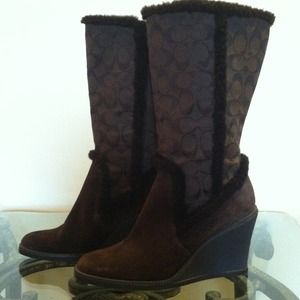Authentic Coach Wedge Boots!
