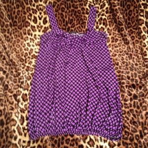 Purple polka dot dress