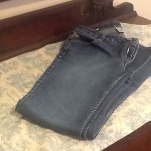 Dark denim jeans, stretchy, comfortable!