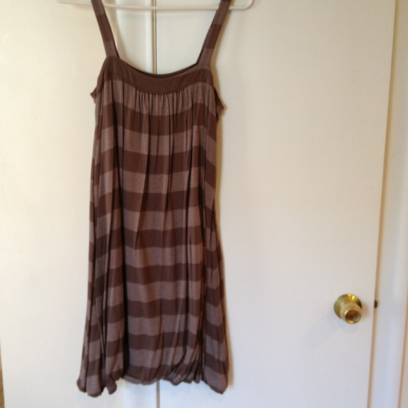 Free People size medium brown striped bubble dress