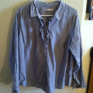 Button down ruffle shirt