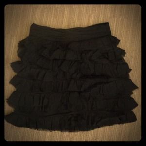 Club Monaco silk ruffle skirt S
