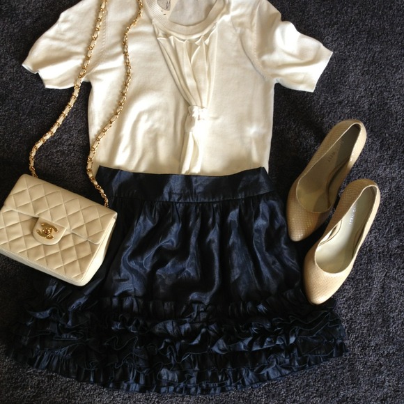 Shimmery navy skirt