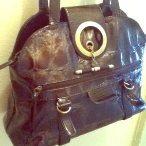 Reduced! Burgundy Crocodile Satchel