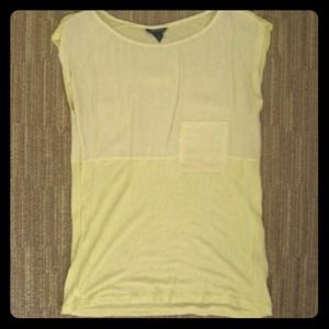 Spring look: Apple green silky T by Club Monaco