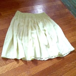 Silk light green skirt