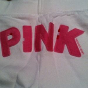 Victoria Secret Pink white Capri sweatpants