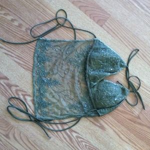 *REDUCED*Sheer green top