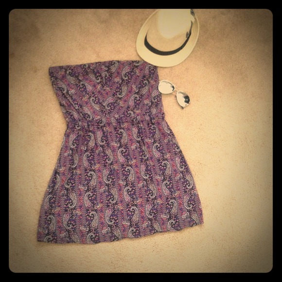 Beach coverup/ strapless dress