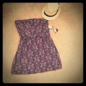 Beach coverup/ strapless dress