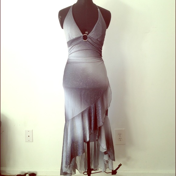 Deep V halter high low prom/special dress.