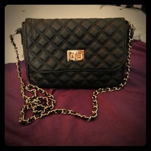 Black quilted purse