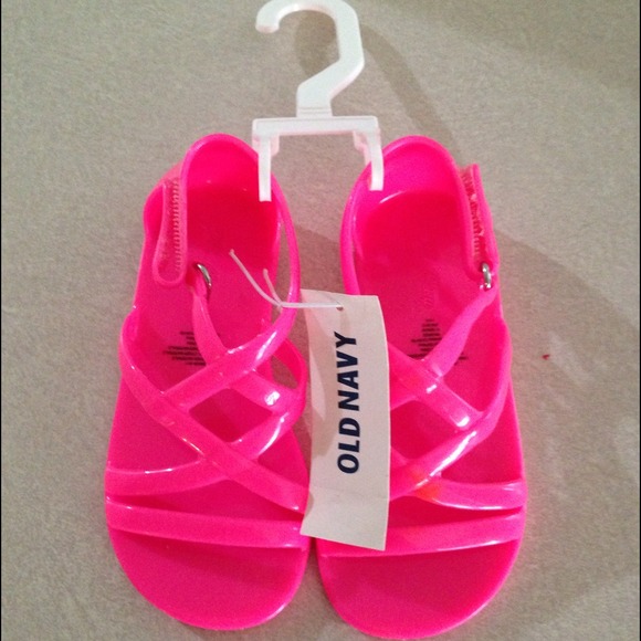 BNWT Old Navy hot pink toddler jellies