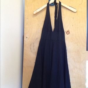 black halter dress