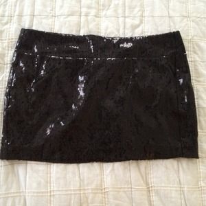 Black sequin skirt