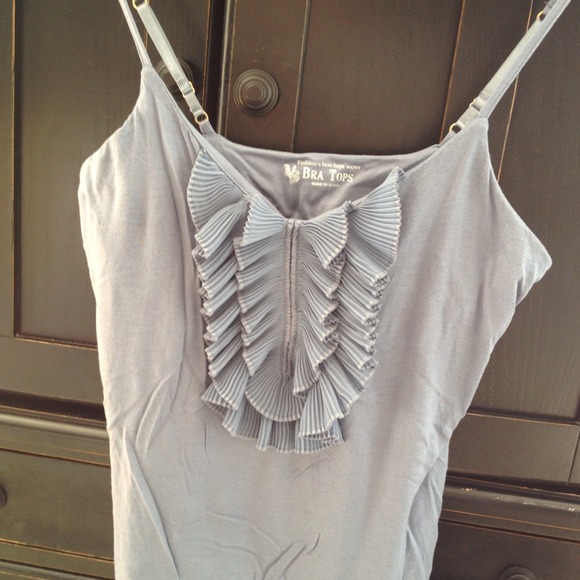 Victoria's Secret Blue V-neck Sleeveless Bra Top M