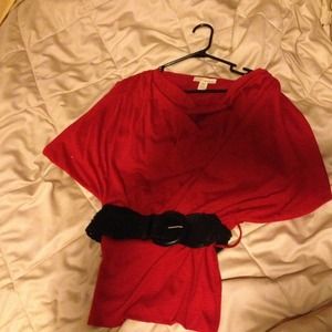 Size medium red top with belt