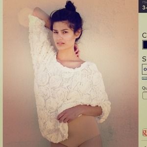 Black American apparel 3D floral pull over